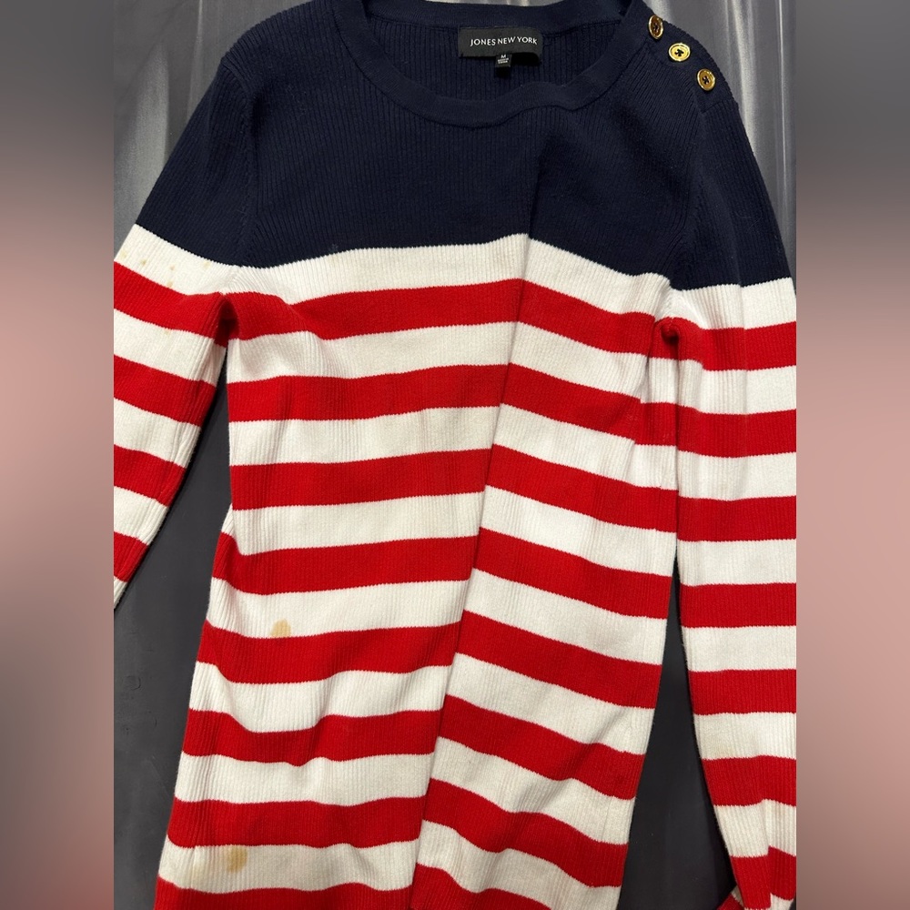 Jones, New York striped knitted sweater